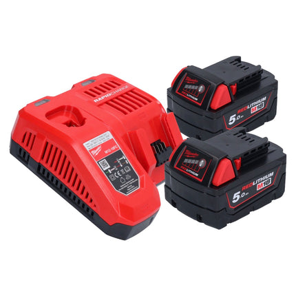 Milwaukee M18 FNCS18GS-502X agrafeuse sans fil 18 V 9,5 - 38 mm sans balai + 2x batterie 5,0 Ah + chargeur + boîte HD