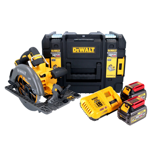 DeWalt DCS 579 T2T Scie circulaire à main sans fil 54 V FlexVolt 190 mm Brushless + 2x batterie 6,0 Ah + chargeur + TSTAK