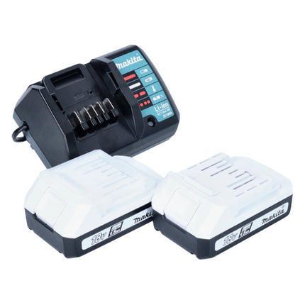 Makita DF 457 DWEX2 Perceuse-visseuse sans fil 18 V 42 Nm série G + 2x batterie 1,5 Ah + chargeur + 70 pcs. d'accessoires + coffret