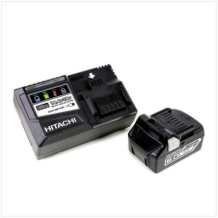 Hitachi P 18 DSL Li-Ion 18 V Akku Hobel 82 mm + Hitachi Sytem Case HSC Typ 3 + 1x Hitachi BSL 1860 18 V 6,0 Ah + 1x Hitachi UC 18YSL3 Akku Ladegerät 14,4 - 18 V - Toolbrothers